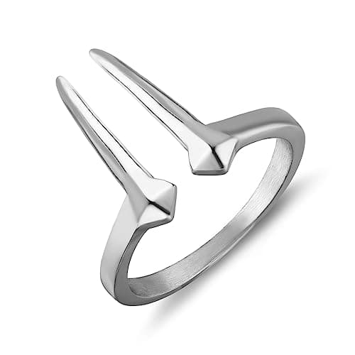 Snake Tooth Ring Gothic Punk Hip Hop Stainless Steel Animal Tooth Rings