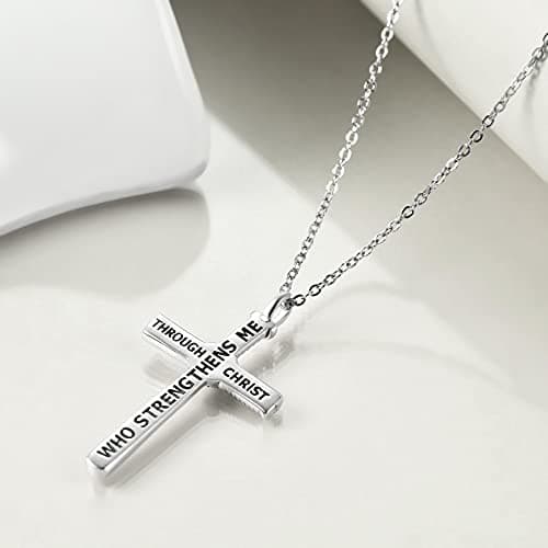 Baseball Cross Necklace for Women