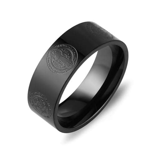 St Benedict Exorcism Ring for Men Boy