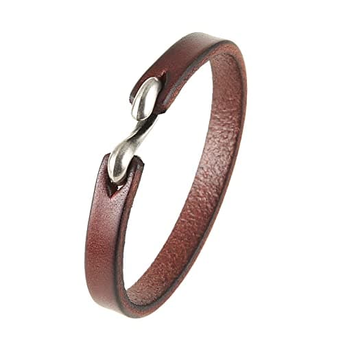 Adjustable Leather Cuff Bracelet: Steampunk Style Wristband