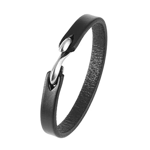 Adjustable Leather Cuff Bracelet: Steampunk Style Wristband