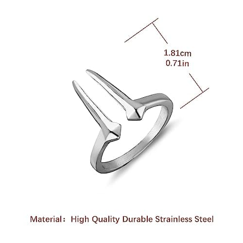 Snake Tooth Ring Gothic Punk Hip Hop Stainless Steel Animal Tooth Rings