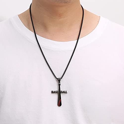 Baseball Cross Necklace for Son: Christmas Birthday Gift from Mom Dad