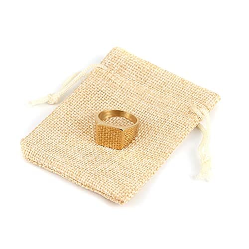 Stainless Steel Square Signet Ring - Men and Women