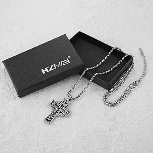 Stainless Steel Celtic Cross Necklace for Men and Women