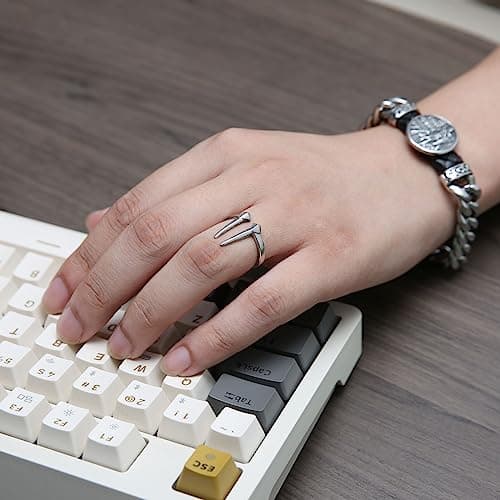 Snake Tooth Ring Gothic Punk Hip Hop Stainless Steel Animal Tooth Rings