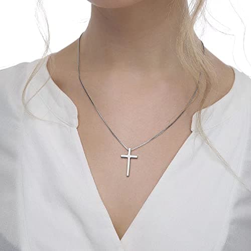 Stainless Steel Cross Necklace for Men and Boys