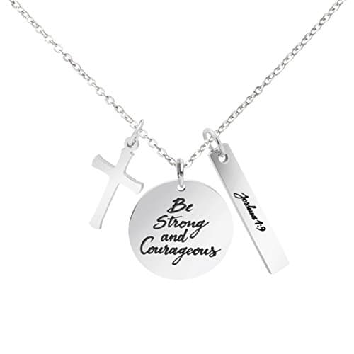 Christian Bible Verse Cross Pendant Necklace for Women - Faith Prayer Charm Jewelry for Birthday and Christmas