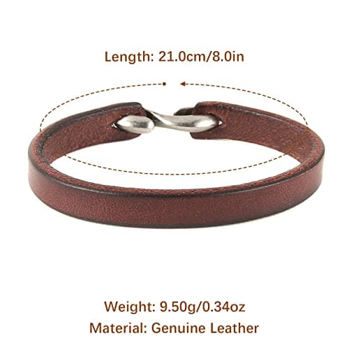 Adjustable Leather Cuff Bracelet: Steampunk Style Wristband