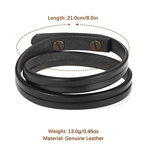 Handmade Leather Cuff Bracelet - Steampunk Style Wristband