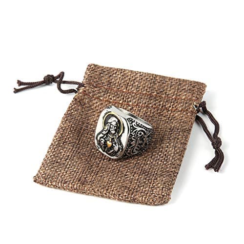 Vintage Jesus Blessing Christian Stainless Steel Rings