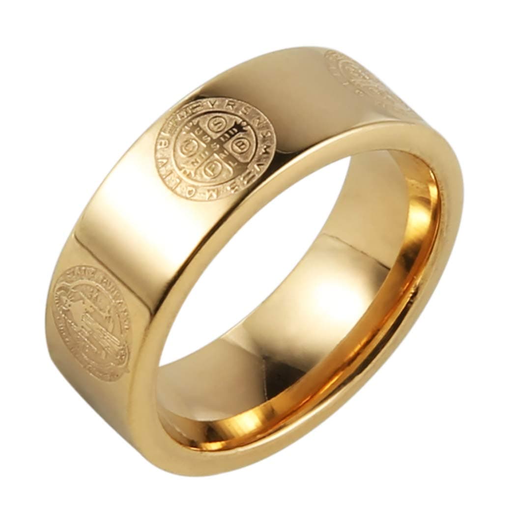 St Benedict Exorcism Ring for Men Boy