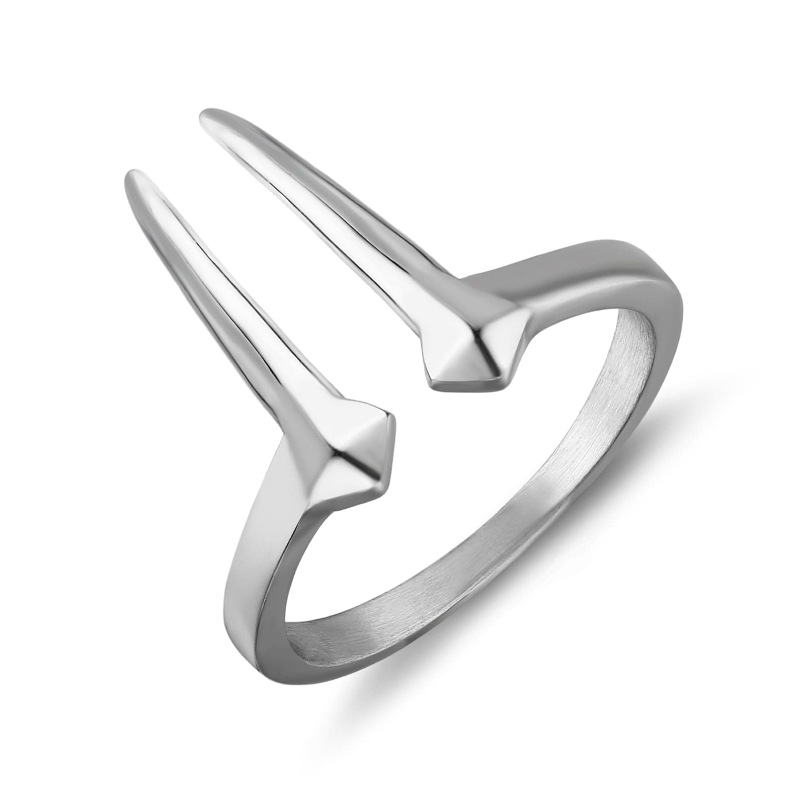 Snake Tooth Ring Gothic Punk Hip Hop Stainless Steel Animal Tooth Rings