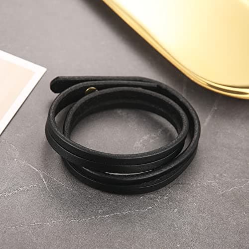 Handmade Leather Cuff Bracelet - Steampunk Style Wristband