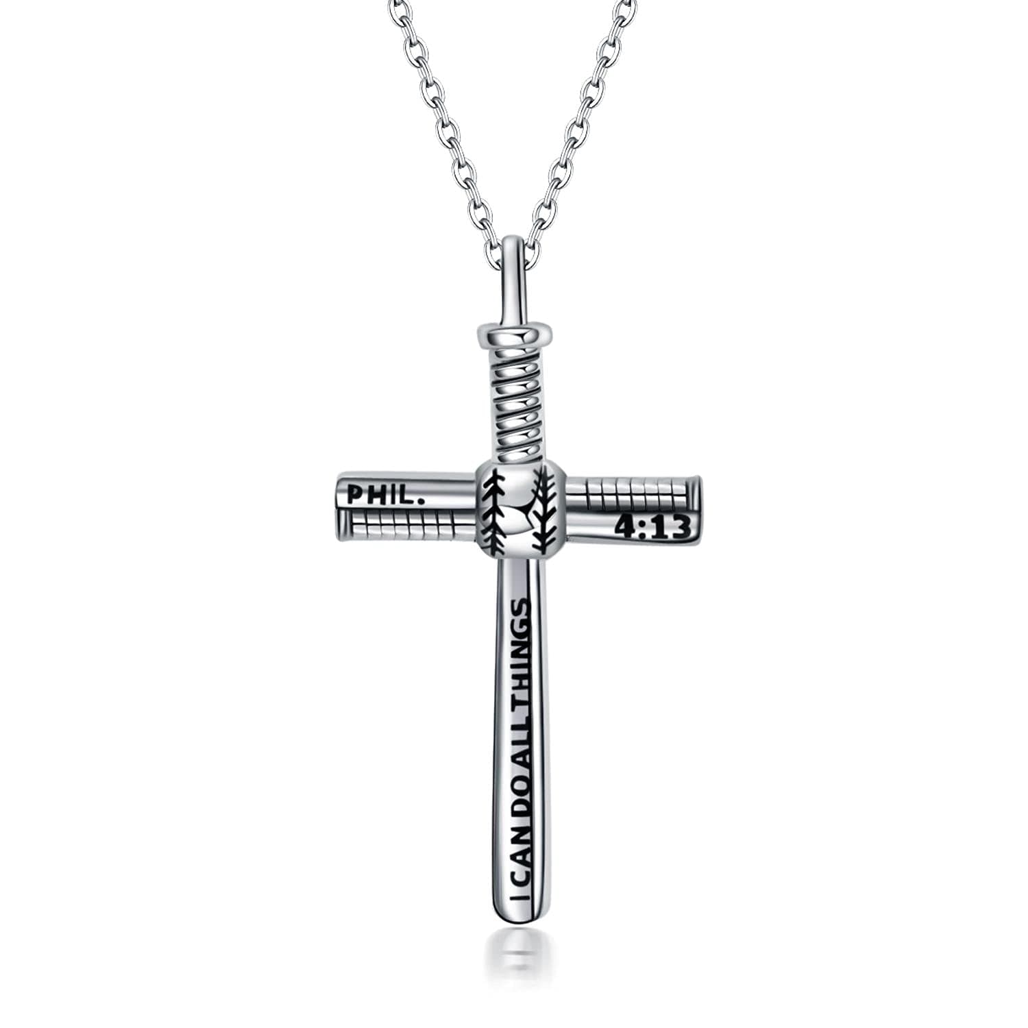 Baseball Cross Necklace for Women