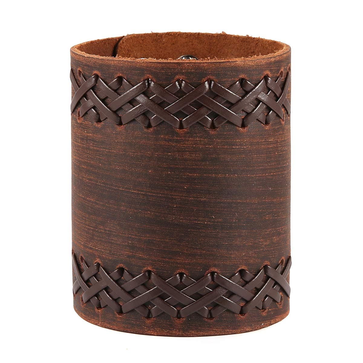 Handmade Leather Bracelet with Adjustable Buckle